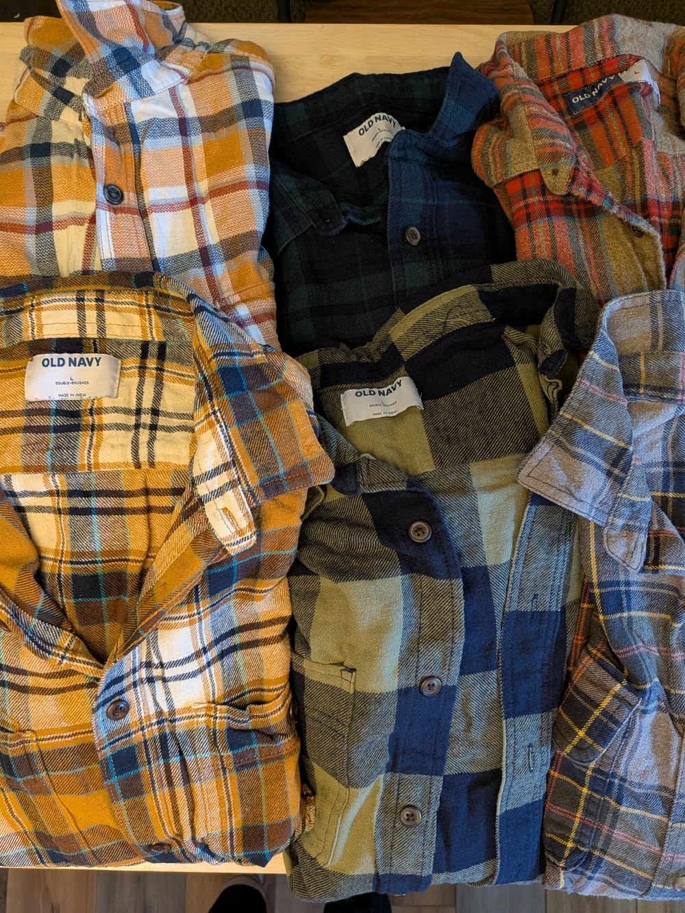 Old Navy Men's Flannels Bundle Of 6